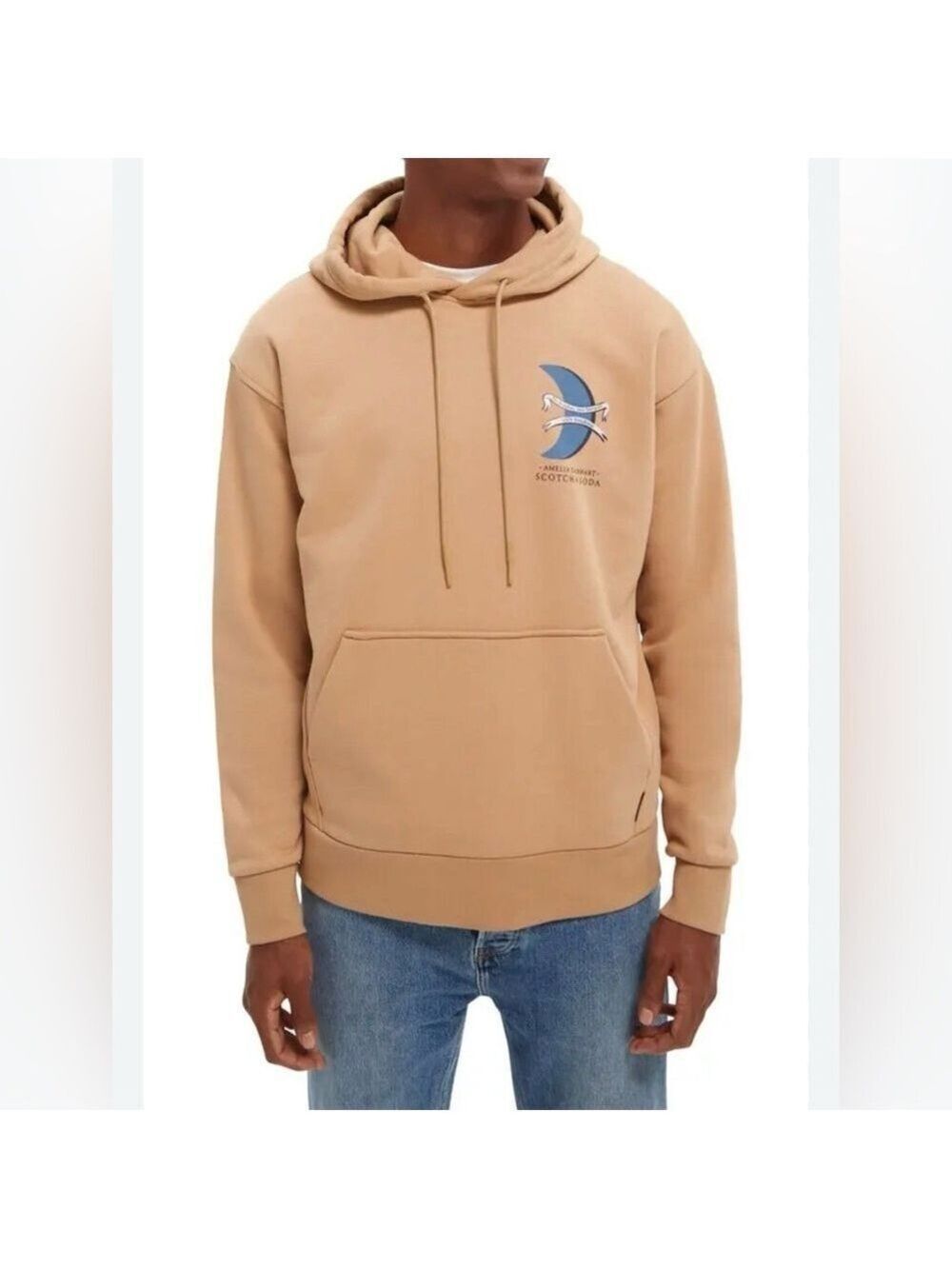 SCOTCH & SODA Organic Cotton Graphic Hoodie. XL